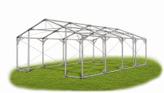 Skladový stan 4x8x2m strecha PVC 560g/m2 boky PVC 500g/m2 konštrukcia POLÁRNA PLUS
