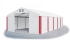 Garážový stan 4x6x2m střecha PVC 560g/m2 boky PVC 500g/m2 konstrukce ZIMA - Barva střešní plachty: Bílá, Barva boční plachty: Bílá, Barva svislých pruhů: Červená