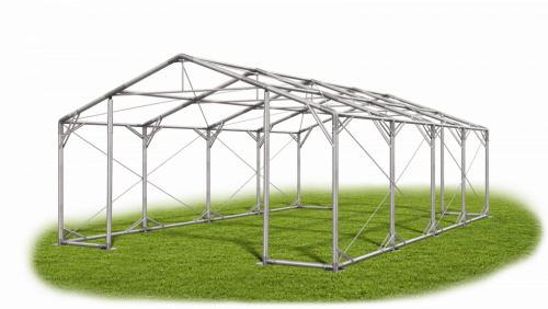 Skladový stan 5x8x2m strecha PVC 560g/m2 boky PVC 500g/m2 konštrukcia POLÁRNA PLUS