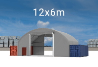 Kontejnerový stan 12x6m střecha PVC 720 g/m2