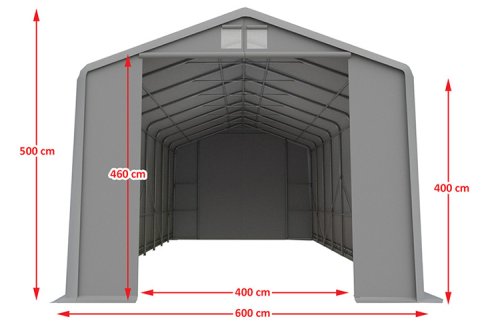 Skladová hala XXL 6x12x4 m šedá Skladová hala XXL 6x12x4 m šedá