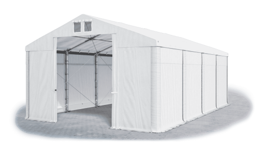 Skladový stan 5x8x2,5m střecha PVC 560g/m2 boky PVC 500g/m2 konstrukce ZIMA PLUS
