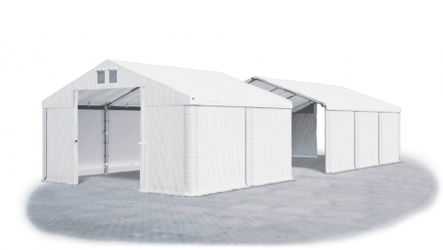 Skladový stan 4x19x2m střecha PVC 580g/m2 boky PVC 500g/m2 konstrukce LÉTO