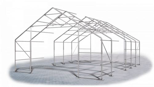 Skladová hala 8x44x3m střecha boky PVC 720 g/m2 konstrukce ARKTICKÁ