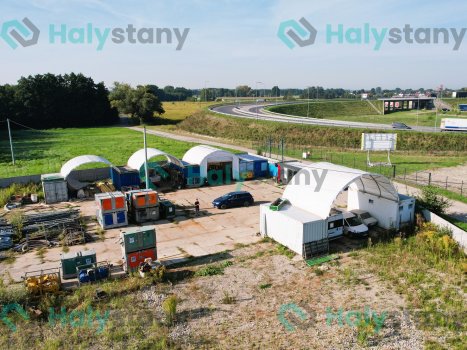 Prístrešok na kontajnery 10x12m zelená Prístrešok na kontajnery 10x12m zelená