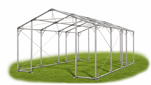 Skladový stan 5x7x2,5m střecha PVC 580g/m2 boky PVC 500g/m2 konstrukce POLÁRNÍ