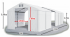 Skladový stan 8x22x2,5m střecha PVC 560g/m2 boky PVC 500g/m2 konstrukce ZIMA PLUS