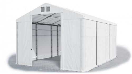 Skladový stan 5x7x3,5m střecha PVC 580g/m2 boky PVC 500g/m2 konstrukce ZIMA
