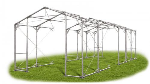 Skladový stan 8x18x4m střecha PVC 560g/m2 boky PVC 500g/m2 konstrukce POLÁRNÍ PLUS