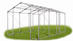 Skladový stan 4x7x4m střecha PVC 580g/m2 boky PVC 500g/m2 konstrukce ZIMA PLUS