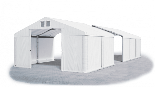 Skladový stan 8x22x2m strecha PVC 620g/m2 boky PVC 620g/m2 konštrukcia ZIMA