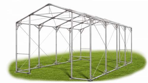 Skladový stan 5x8x3,5m strecha PVC 560g/m2 boky PVC 500g/m2 konštrukcia POLÁRNA PLUS