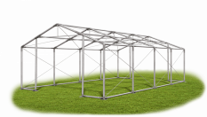 Skladový stan 4x8x2m střecha PVC 560g/m2 boky PVC 500g/m2 konstrukce ZIMA PLUS