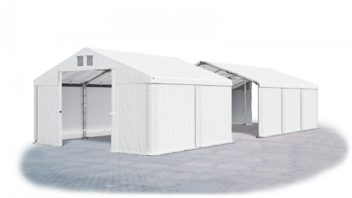 Skladový stan 4x17x2m střecha PVC 580g/m2 boky PVC 500g/m2 konstrukce ZIMA