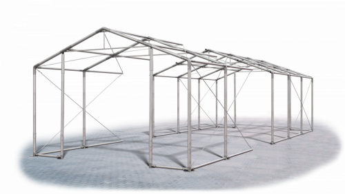 Skladový stan 8x40x2,5m střecha PVC 620g/m2 boky PVC 620g/m2 konstrukce ZIMA PLUS