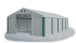 Garážový stan 4x8x2m střecha PVC 560g/m2 boky PVC 500g/m2 konstrukce ZIMA - Barva střešní plachty: Šedá, Barva boční plachty: Šedá, Barva svislých pruhů: Zelená