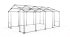 Garážový stan 5x8x2,5m střecha PVC 560g/m2 boky PVC 500g/m2 konstrukce ZIMA - Barva střešní plachty: Zelená, Barva boční plachty: Zelená, Barva svislých pruhů: Zelená