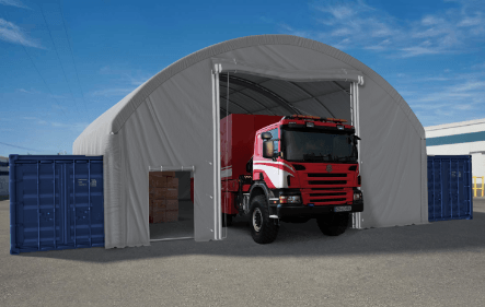 Kontajnerový stan 12x6m strecha PVC 720 g/m2 Kontajnerový stan 12x6m strecha PVC 720 g/m2