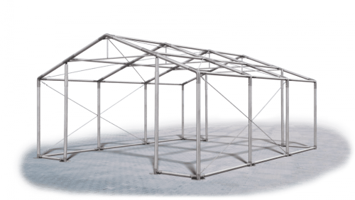 Skladový stan 4x6x2m střecha PVC 560g/m2 boky PVC 500g/m2 konstrukce ZIMA PLUS