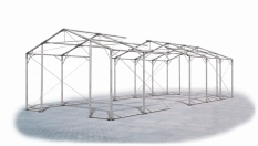 Skladový stan 4x30x3m strecha PVC 560g/m2 boky PVC 500g/m2 konštrukcia POLÁRNA