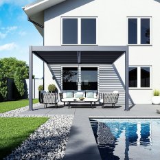 Bioklimatická pergola INTRO DUO 4x4 m k stene