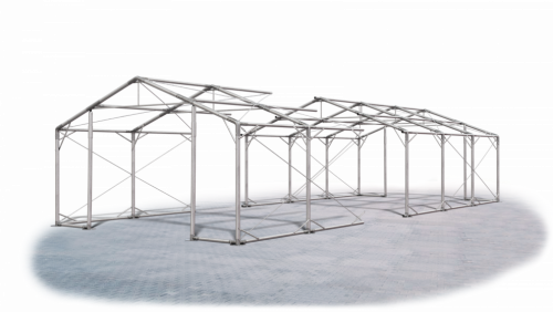 Skladový stan 4x28x2m strecha PVC 560g/m2 boky PVC 500g/m2 konštrukcia POLÁRNA