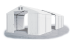 Skladový stan 8x24x2,5m střecha PVC 560g/m2 boky PVC 500g/m2 konstrukce POLÁRNÍ