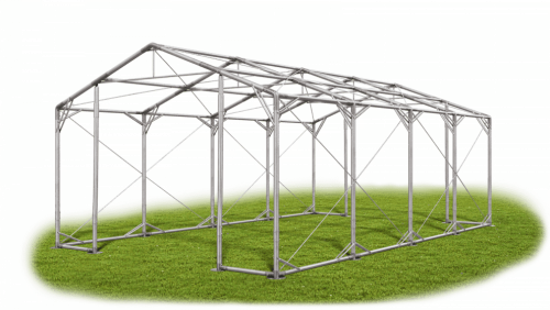 Skladový stan 4x8x2,5m strecha PVC 560g/m2 boky PVC 500g/m2 konštrukcia POLÁRNA PLUS