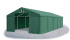 Garážový stan 5x8x2,5m střecha PVC 560g/m2 boky PVC 500g/m2 konstrukce ZIMA - Barva střešní plachty: Zelená, Barva boční plachty: Zelená, Barva svislých pruhů: Zelená