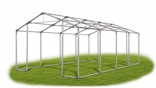 Garážový stan 4x8x2,5m střecha PVC 560g/m2 boky PVC 500g/m2 konstrukce ZIMA