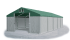 Garážový stan 5x6x2m střecha PVC 560g/m2 boky PVC 500g/m2 konstrukce ZIMA - Barva střešní plachty: Zelená, Barva boční plachty: Šedá, Barva svislých pruhů: Šedá