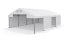Garážový stan 5x8x2,5m střecha PVC 560g/m2 boky PVC 500g/m2 konstrukce ZIMA - Barva střešní plachty: Zelená, Barva boční plachty: Zelená, Barva svislých pruhů: Zelená