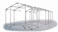 Skladový stan 8x40x3,5m střecha PVC 620g/m2 boky PVC 620g/m2 konstrukce POLÁRNÍ