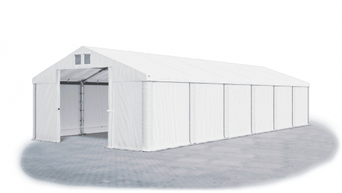 Skladový stan 4x12x2m strecha PVC 560g/m2 boky PVC 500g/m2 konštrukcia ZIMA