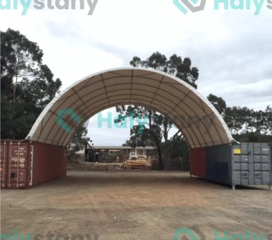 Přístřešek na kontejnery 9,15x12m s uchycením šrouby