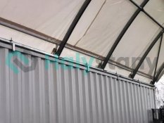 Přístřešek na kontejnery 9,15x12m s uchycením šrouby zelená