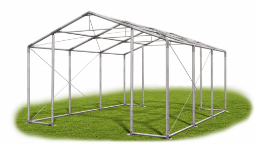 Skladový stan 5x6x3m střecha PVC 560g/m2 boky PVC 500g/m2 konstrukce ZIMA PLUS