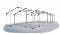 Skladový stan 5x24x2m střecha PVC 560g/m2 boky PVC 500g/m2 konstrukce POLÁRNÍ PLUS