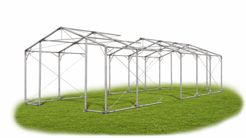 Skladový stan 4x26x3m střecha PVC 620g/m2 boky PVC 620g/m2 konstrukce POLÁRNÍ