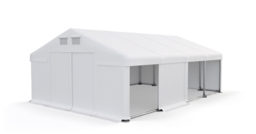 Garážový stan 5x8x2,5m střecha PVC 560g/m2 boky PVC 500g/m2 konstrukce ZIMA - Barva střešní plachty: Zelená, Barva boční plachty: Zelená, Barva svislých pruhů: Zelená Garážový stan 5x8x2,5m střecha PVC 560g/m2 boky PVC 500g/m2 konstrukce ZIMA - Barva střešní plachty: Zelená, Barva boční plachty: Zelená, Barva svislých pruhů: Zelená