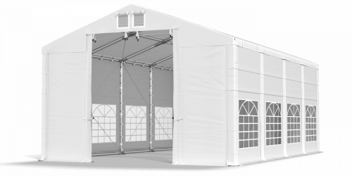 Párty stan 6x8x3,5m střecha PVC 620g/m2 boky PVC 620g/m2 konstrukce ZIMA PLUS