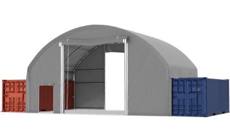 Kontajnerový stan 12x6m strecha PVC 720 g/m2 Kontajnerový stan 12x6m strecha PVC 720 g/m2
