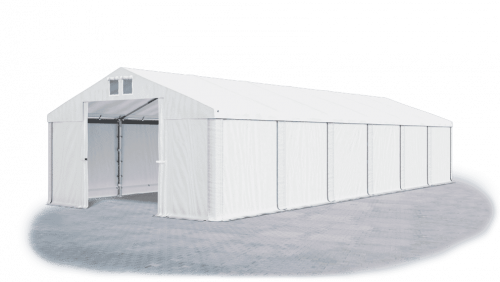 Skladový stan 4x12x2m střecha PVC 560g/m2 boky PVC 500g/m2 konstrukce LÉTO