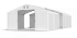 Skladový stan 8x14x2m střecha PVC 580g/m2 boky PVC 500g/m2 konstrukce ZIMA PLUS