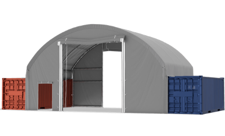 Kontajnerový stan 8x24m strecha PVC 720 g/m2
