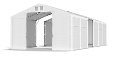 Skladový stan 8x14x2,5m střecha PVC 580g/m2 boky PVC 500g/m2 konstrukce POLÁRNÍ