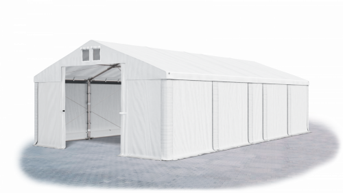 Skladový stan 4x9x2m střecha PVC 580g/m2 boky PVC 500g/m2 konstrukce ZIMA PLUS