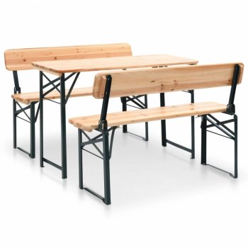 Skládací pivní set stůl se 2 lavicemi 118 cm jedle Skládací pivní set stůl se 2 lavicemi 118 cm jedle
