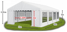 Párty stan 5x8x2m střecha PE 240g/m2 boky PE 240g/m2 konstrukce LÉTO
