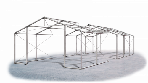 Skladový stan 6x30x2m strecha PVC 620g/m2 boky PVC 620g/m2 konštrukcia ZIMA PLUS